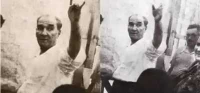 Fotoda Atatürkün boz qurd işarəsi göstərdiyi iddiası