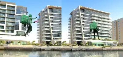 Dubai'de uçan kuryenin teslimat yaptığını gösteren video gerçek mi?