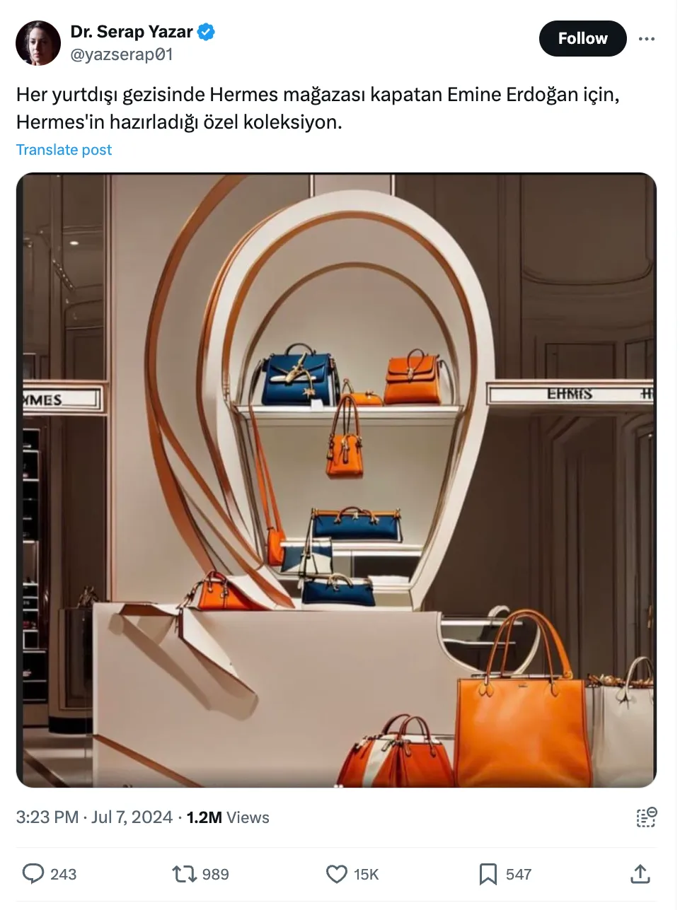 Emine Erdoğan'a benzetilerek paylaşılan vitrin görseli gerçek mi? Teyit