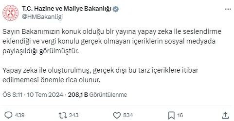 mehmet simsekin guneslenme ve deniz vergi iddia bakanlik aciklama