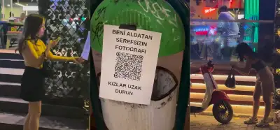 Bir kadının aldatan sevgilisinin fotoğrafını QR kodu oluşturarak sokaklara astığı iddiası