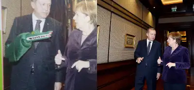 Fotoğrafın Cumhurbaşkanı Erdoğan'ın timsah kuklası taktığını gösterdiği iddiası