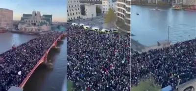 Londra’da Filistin’e destek yürüyüşünü gösteren video güncel mi?