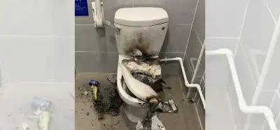 Klozet fotoğrafının Lübnan'daki patlama sonrasında kaydedildiği iddiası