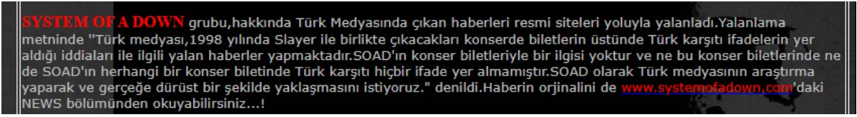 soad fan website