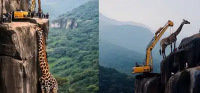 Zürafanın kurtarıldığı anları gösteren video gerçek mi?