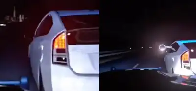 Polisten kaçmak için el feneri kullanan suçlu videosu gerçek mi?