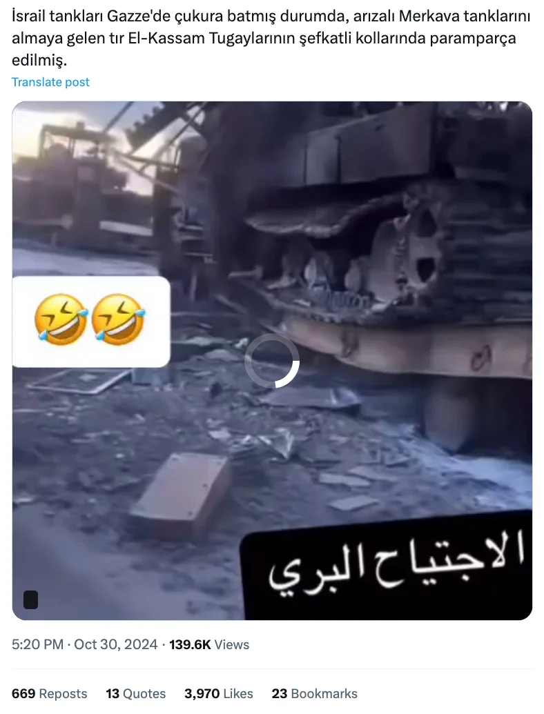israil tank gazze iddia gorsel