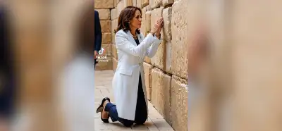 Kamala Harris'i Ağlama Duvarı'nda gösteren fotoğraf gerçek mi?