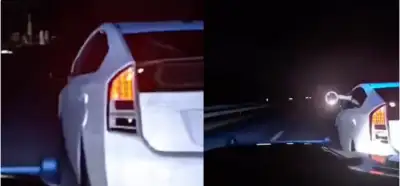 Polisdən qaçmaq üçün əl fənərindən istifadə edən cinayətkarın videosu realdır?