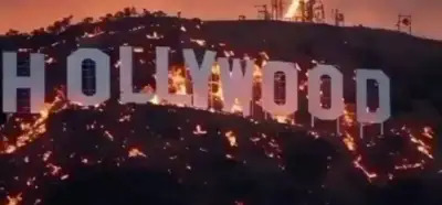 Video Hollywood yazısının güncel yangınlardan etkilendiğini mi gösteriyor?