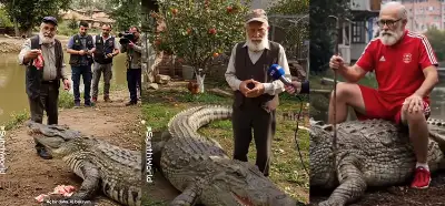 Timsah besleyen kişiyi gösteren video gerçek mi?