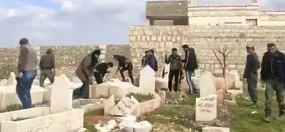 Suriye'deki mezarlıklara yapılan saldırıyı gösteren video güncel mi?