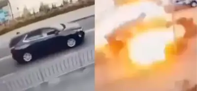 Videodaki araç elektrikli olduğu için mi patlıyor?