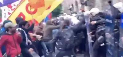Eylemci ve polisleri gösteren video güncel İBB protestolarından mı?