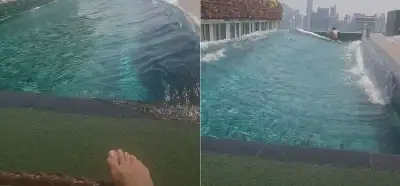 Deprem sırasında havuzun taştığı video İstanbul’dan mı?