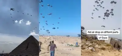 Görüntüler Çin'den Gazze'ye giden yardımları mı gösteriyor?