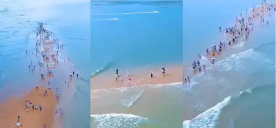 Suların çekildiğini gösteren videonun Kızıldeniz'de kaydedildiği iddiası