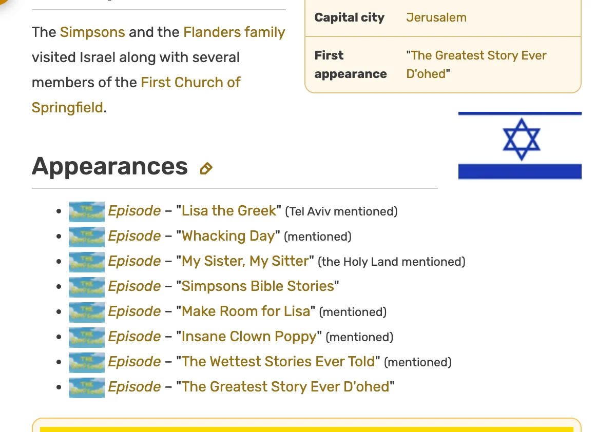 simpsons iddia israel