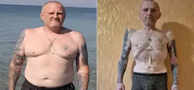Ukraynalı əsgərin Rusiya əsirliyindən öncə və sonrakı halını göstərən foto realdır?