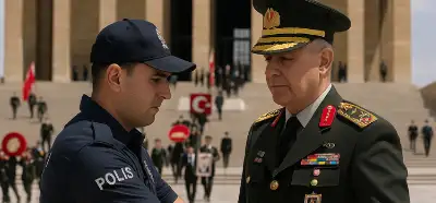 Anıtkabir'de polisin bir askerin üzerini aradığını gösteren görsel gerçek mi?