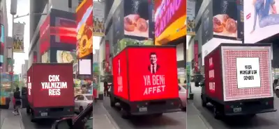 New York'ta "Çok yalnızım reis" yazılı kamyon gezdiği iddiası
