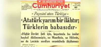 Cumhuriyet'in Atatürk’e “ilah” dediği iddasıyla paylaşılan görsel gerçek mi?