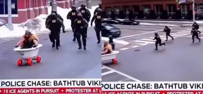 ICE görevlilerinin Viking kostümlü bir protestocuyu kovaladığı video gerçek mi?