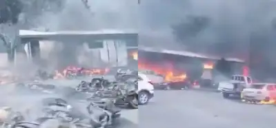 Araçların ateşe verildiği anlar Meksika'daki güncel olaylarda mı kaydedildi?