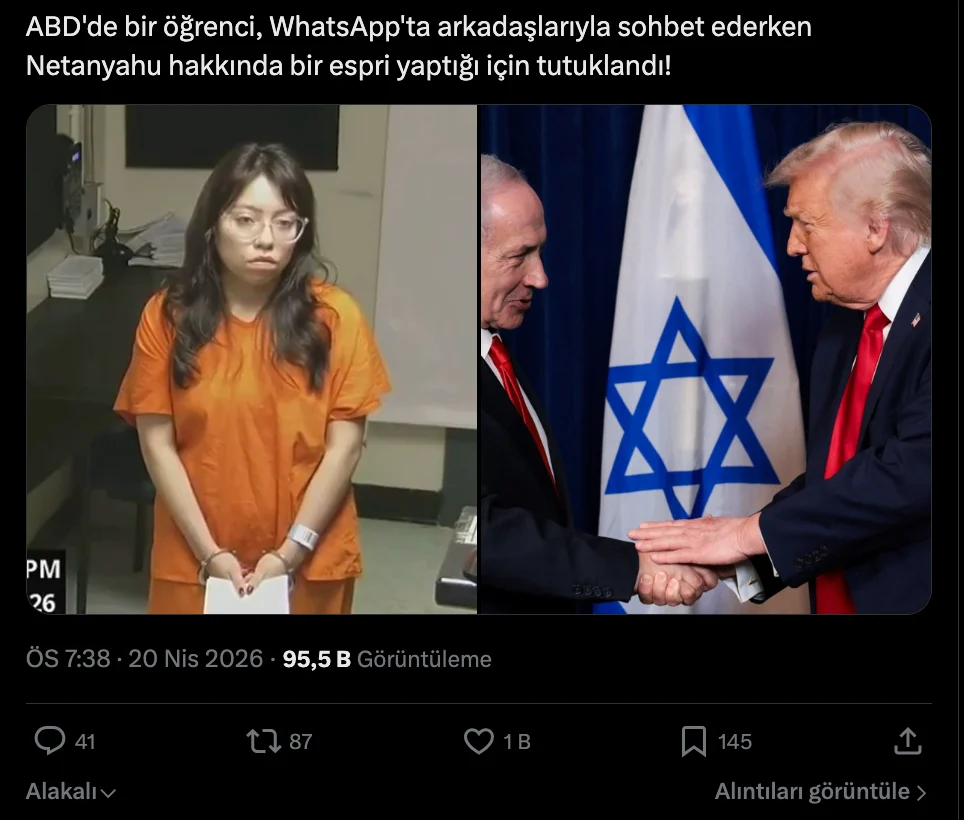 abd de bir ogrencinin netanyahu hakkinda yaptigi e 1 b908338b