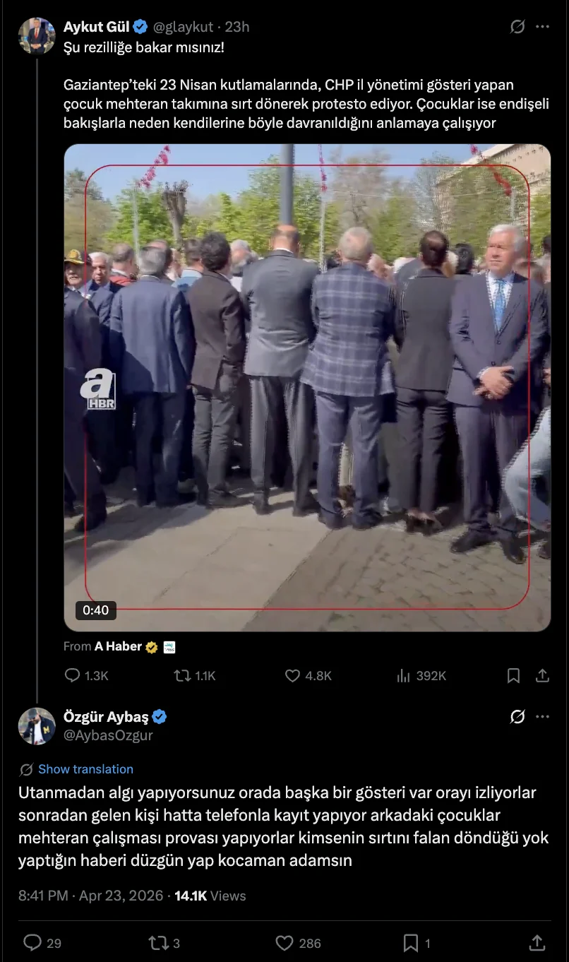 gaziantep teki 23 nisan gosterisinde chp i l yonet 1 43a11f8e