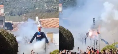 İspanya'da Netanyahu'nun kuklasının yakıldığı iddiası doğru mu?