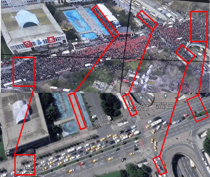 15 aralik 2022 sarachane mitingi sarachane google maps goruntusu 1fw min