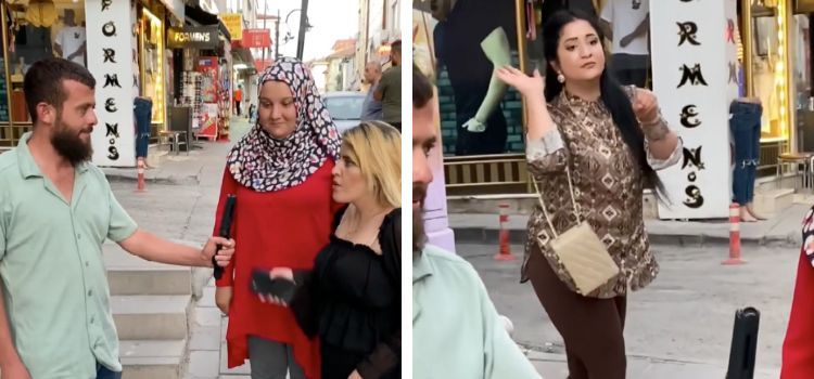Bin 500 liraya 50 iPhone alınabileceğini söyleyen kadın videosunun gerçek bir sokak röportajından olduğu iddiası