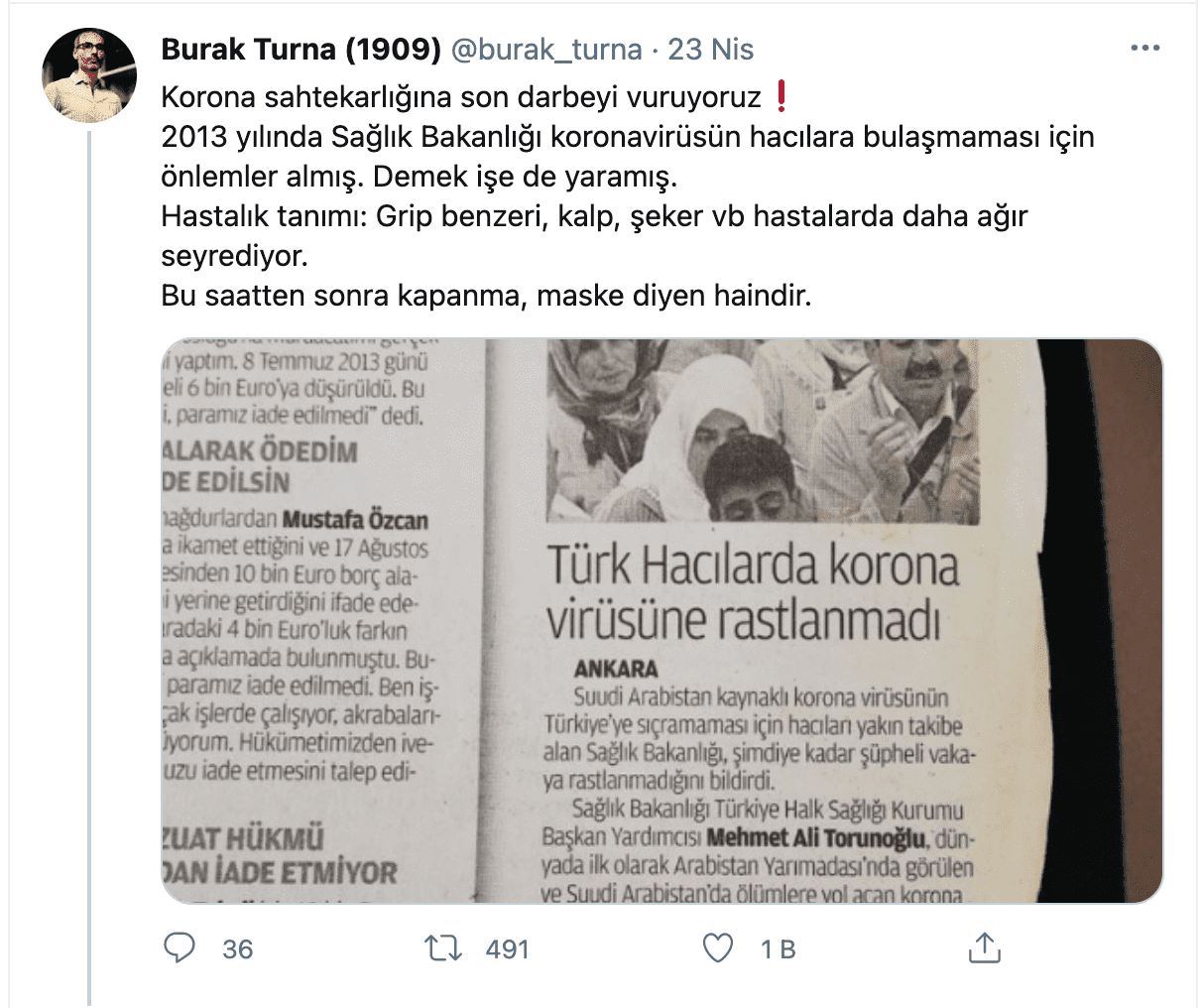 2013gazetekoronavirushaberiddia