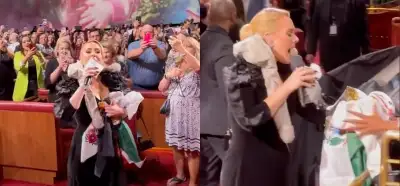 Video Filistin bayrağıyla şarkı söyleyen Adele’i mi gösteriyor?