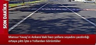 A Haber'in "Mansur Yavaş soyadını yollara yazdırdı" alt bandı kullandığı iddiası