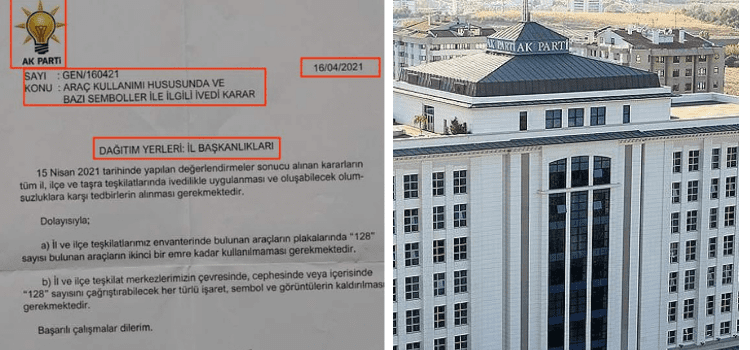 Belgenin AK Parti teşkilatında 128 sayısını anmanın yasaklandığını gösterdiği iddiası