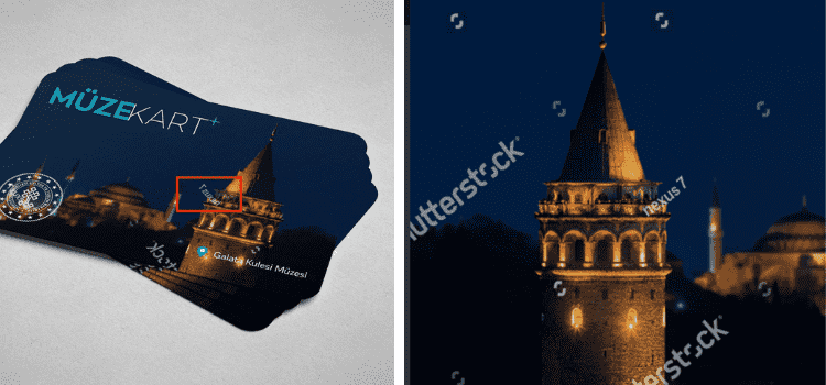 Bakanlığın Müze Kart duyurusunda filigranlı Shutterstock görseli kullandığı iddiası