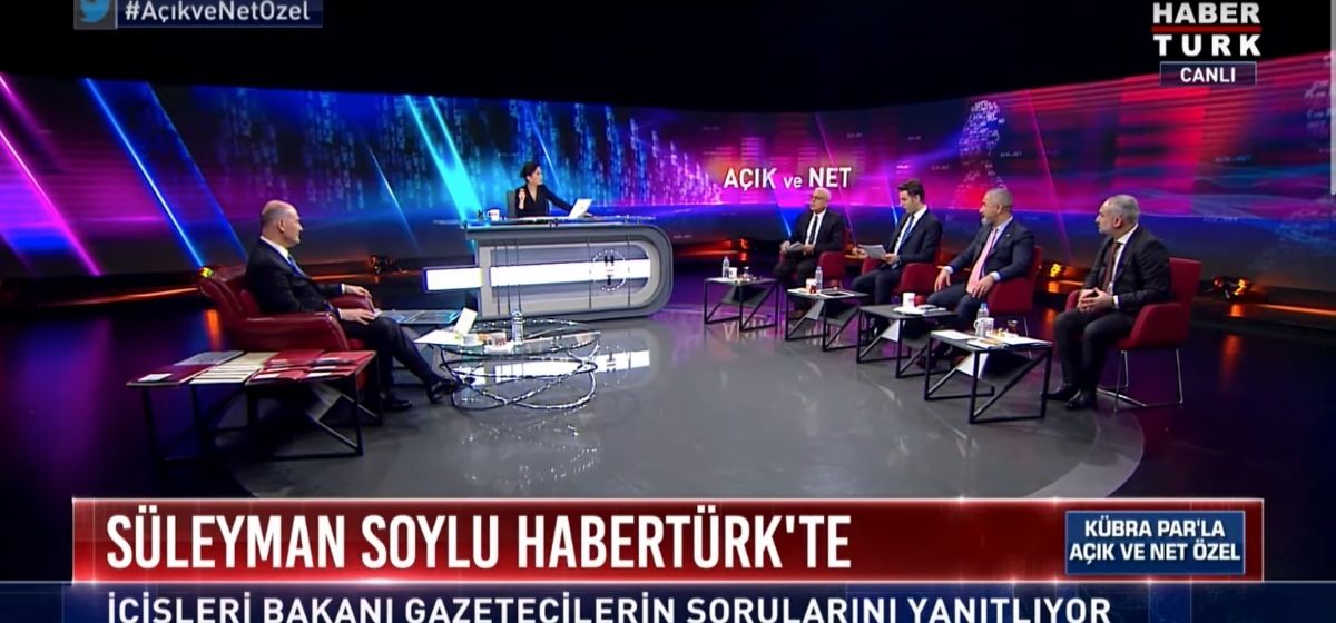 Habertürk’te Süleyman Soylu’nun katıldığı programda gazetecilerin konuşma sürelerine ilişkin iddialar