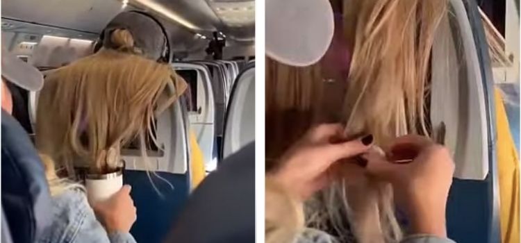 Ön koltuktaki yolcunun saçına yapılanları gösteren video parodi