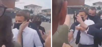 Macron'a tokat atılan görüntünün güncel olduğu iddiası