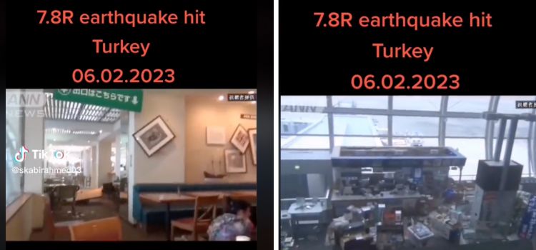 Havaalanındaki videonun 6 Şubat depremleri sırasında çekildiği iddiası