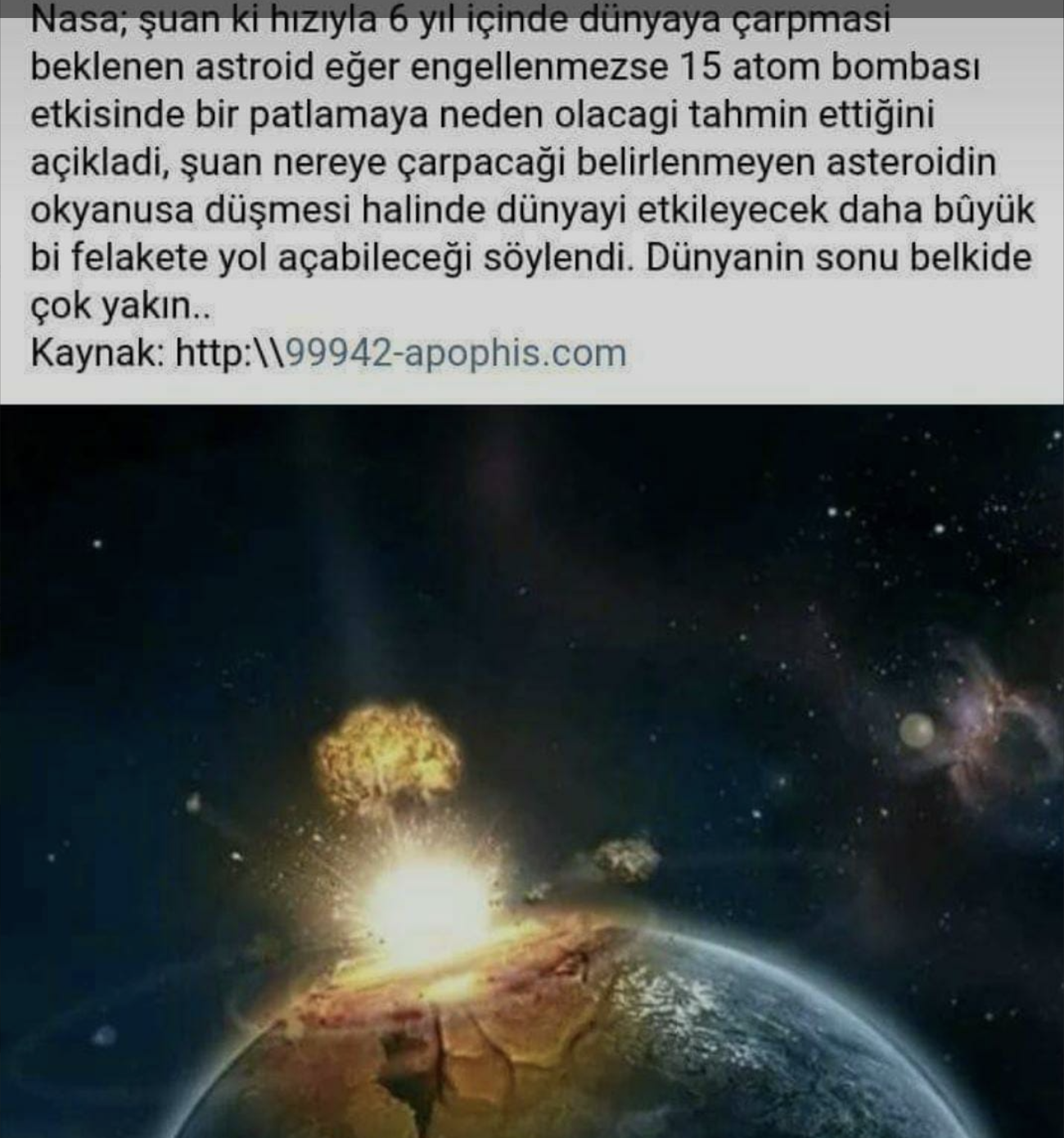 apophisin dunyaya carpacagi iddiasi 11102021