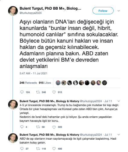 asilarin dna degistirecegi iddia tweet
