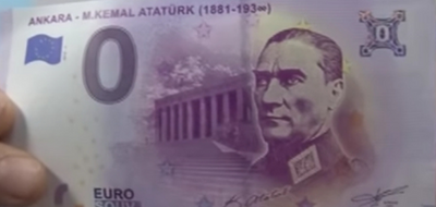 Avrupa Merkez Bankası'nın Atatürk portreli sıfır euroluk banknotlar bastırdığı iddiası