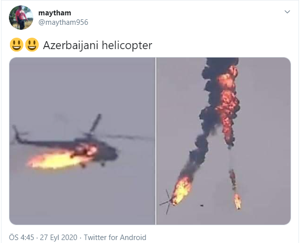 azerbaycan helikopter twitter
