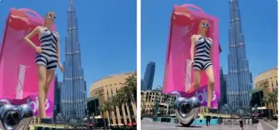 Dubayda "Burj Khalifa" qarşısında "Barbie"ni göstərən video realdırmı?