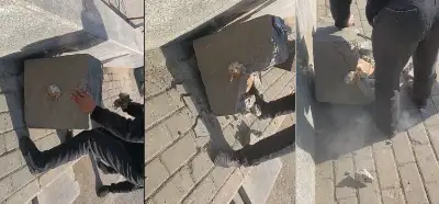 Üzerine beton döküldüğü iddia edilen kedi videosu Türkiye’den mi?