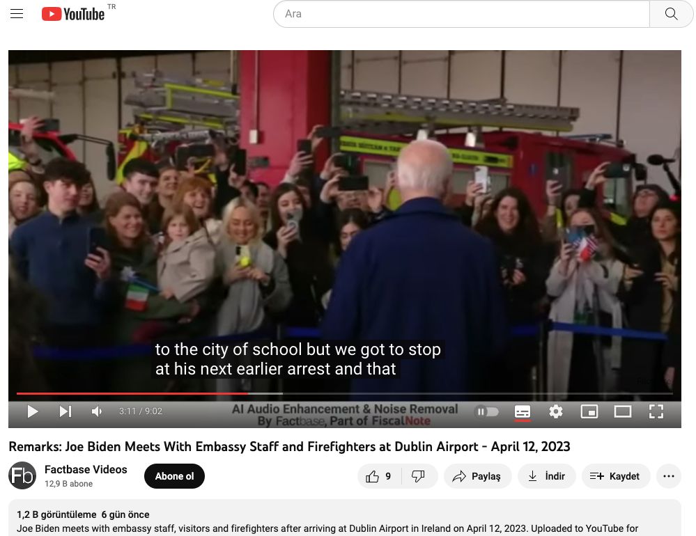 biden youtube maske iddiasi ziyaret